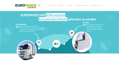 Desktop Screenshot of corporate.europages.de