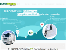 Tablet Screenshot of corporate.europages.de