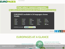Tablet Screenshot of europages.com