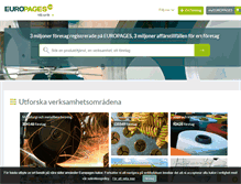 Tablet Screenshot of europages.se