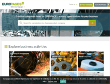 Tablet Screenshot of europages.co.uk